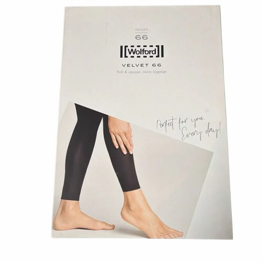 NWT Wolford Velvet 66 Matte Leggings Denim Blue – Luxe Opaque Everyday Essential